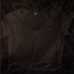 Forever 21 Charcoal V-Neck Tee